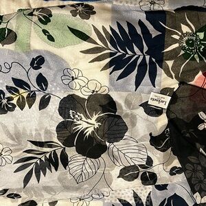 Larioseta Botanical Scarf - Black and Cream. Will add a touch of elegance